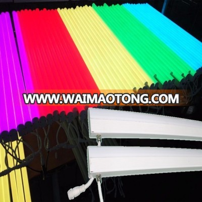 DMX512 control 3d rgb led tube for outline building lighting